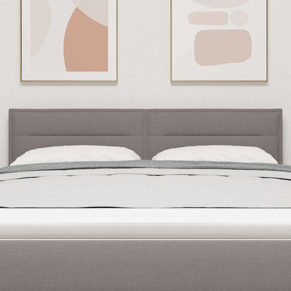 vidaXL LED Headboard with LED Strips Taupe 160 cm Fabric