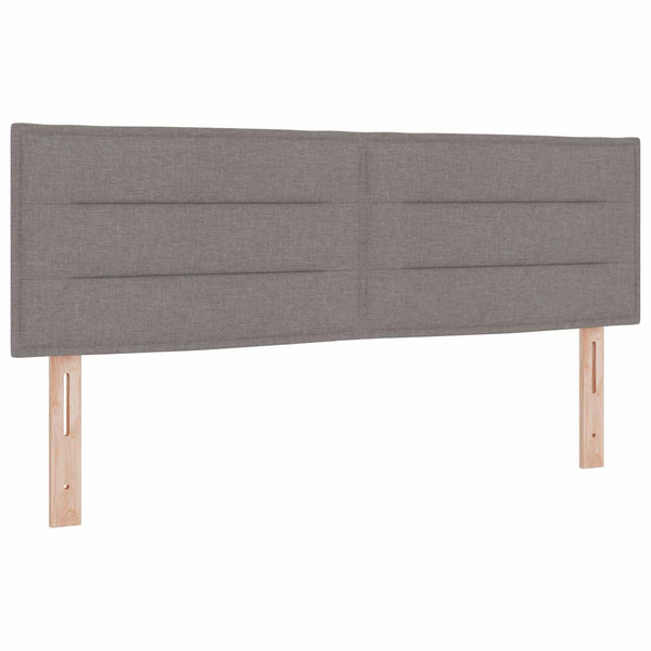 vidaXL LED Headboard with LED Strips Taupe 160 cm Fabric