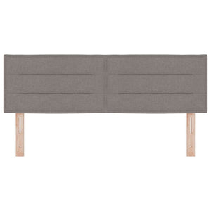 vidaXL LED Headboard with LED Strips Taupe 160 cm Fabric