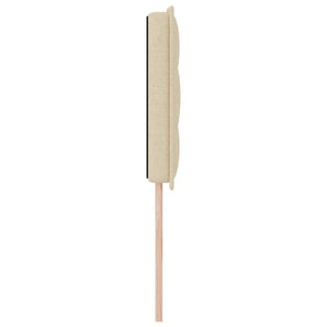 vidaXL LED Headboard with LED Strips Cream 160 cm Fabric