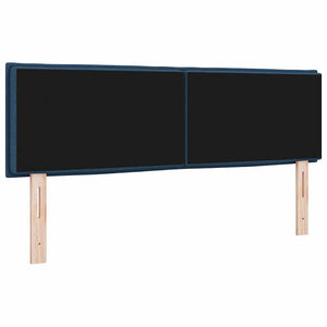 vidaXL LED Headboard with LED Light Strips Blue 160 cm Fabric