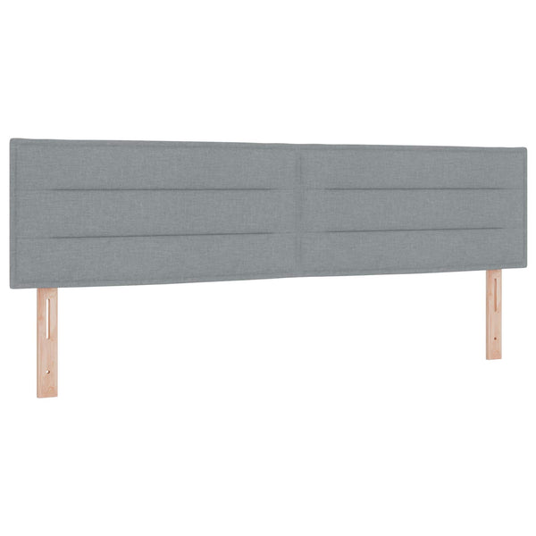 vidaXL LED Headboard with LED Strips Light Grey 180 cm Fabric