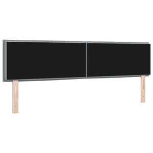 vidaXL LED Headboard with LED Strips Light Grey 180 cm Fabric