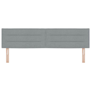 vidaXL LED Headboard with LED Strips Light Grey 180 cm Fabric