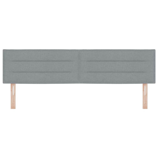 vidaXL LED Headboard with LED Strips Light Grey 180 cm Fabric