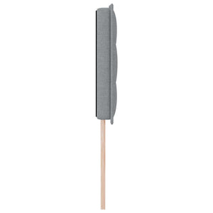 vidaXL LED Headboard with LED Strips Light Grey 180 cm Fabric