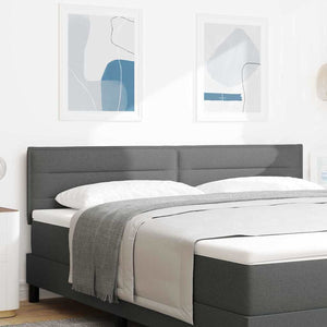 vidaXL LED Headboard with LED Light Strips Dark Grey 180 cm Fabric