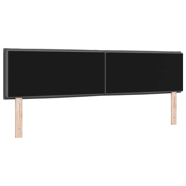vidaXL LED Headboard with LED Light Strips Dark Grey 180 cm Fabric