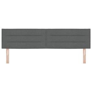 vidaXL LED Headboard with LED Light Strips Dark Grey 180 cm Fabric