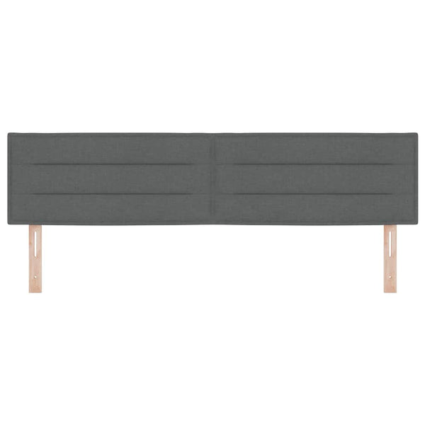 vidaXL LED Headboard with LED Light Strips Dark Grey 180 cm Fabric