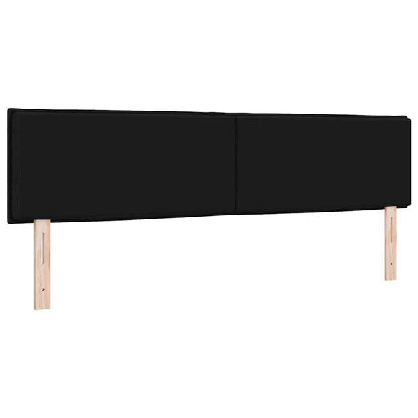 vidaXL LED Headboard with LED Light Strips Black 180 cm Fabric