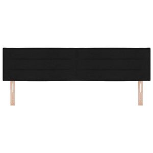 vidaXL LED Headboard with LED Light Strips Black 180 cm Fabric