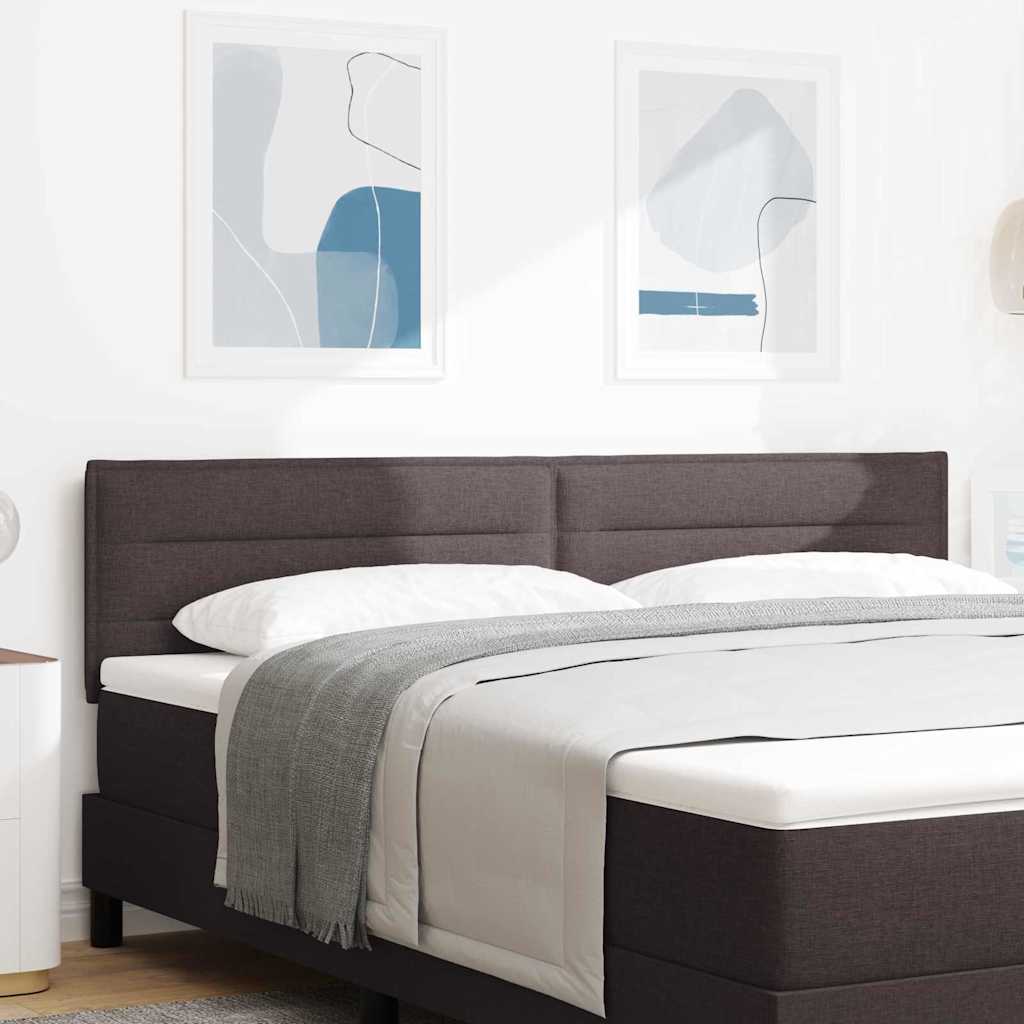 vidaXL LED Headboard with LED Light Strips Dark Brown 180 cm Fabric