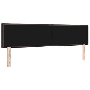 vidaXL LED Headboard with LED Light Strips Dark Brown 180 cm Fabric