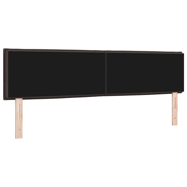 vidaXL LED Headboard with LED Light Strips Dark Brown 180 cm Fabric