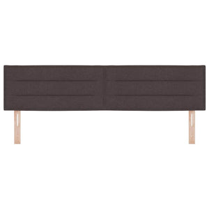 vidaXL LED Headboard with LED Light Strips Dark Brown 180 cm Fabric