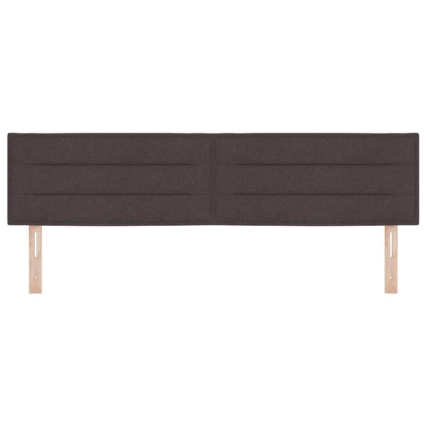 vidaXL LED Headboard with LED Light Strips Dark Brown 180 cm Fabric