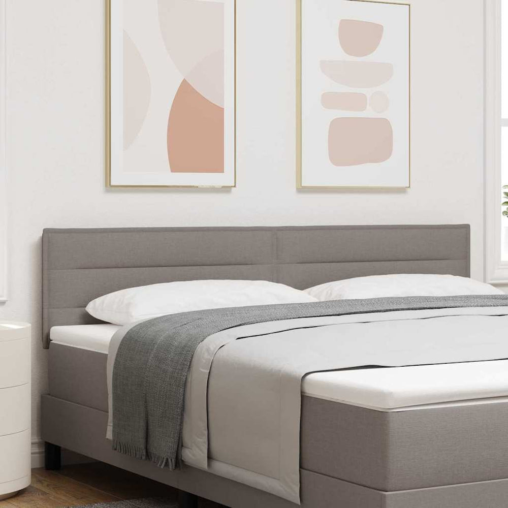 vidaXL LED Headboard with LED Strips Taupe 180 cm Fabric