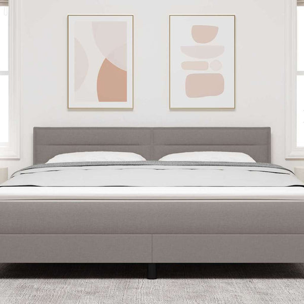 vidaXL LED Headboard with LED Strips Taupe 180 cm Fabric