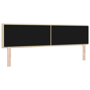 vidaXL LED Headboard with LED Light Strips Cream 180 cm Fabric