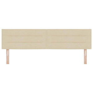 vidaXL LED Headboard with LED Light Strips Cream 180 cm Fabric