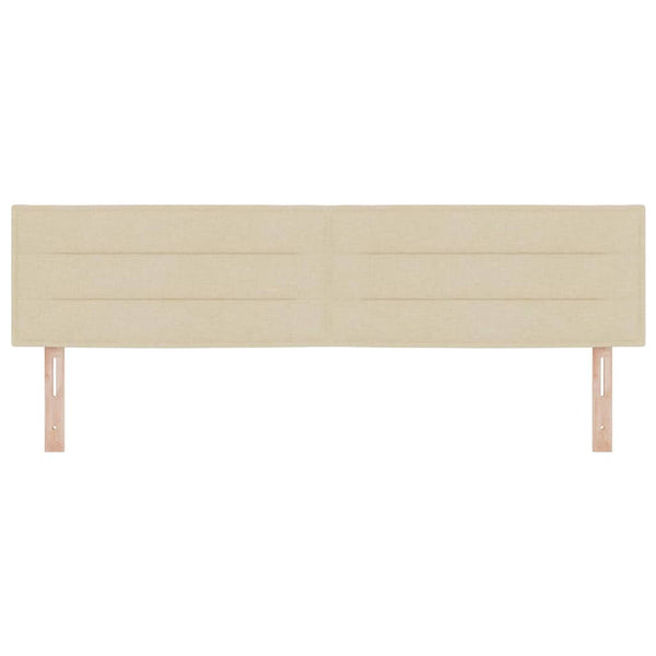 vidaXL LED Headboard with LED Light Strips Cream 180 cm Fabric