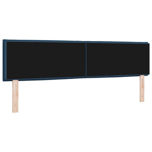 vidaXL LED Headboard with LED Strips Blue 180 cm Fabric