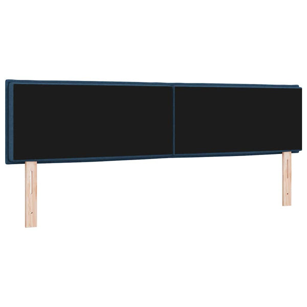 vidaXL LED Headboard with LED Strips Blue 180 cm Fabric