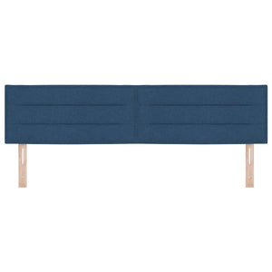 vidaXL LED Headboard with LED Strips Blue 180 cm Fabric