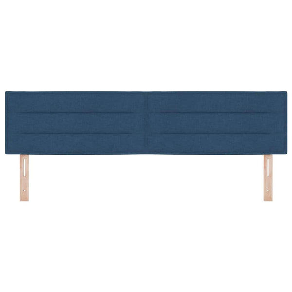 vidaXL LED Headboard with LED Strips Blue 180 cm Fabric