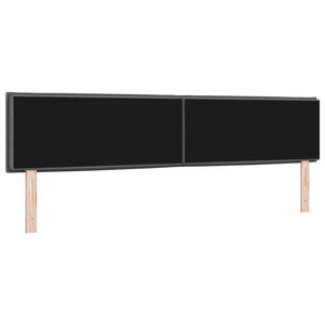 vidaXL LED Headboard with LED Light Strips Dark Grey 200 cm Fabric