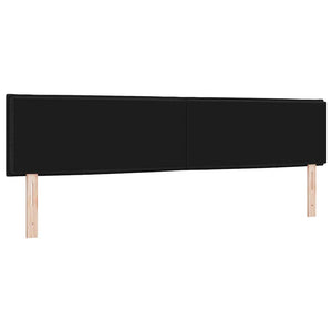 vidaXL LED Headboard with LED Light Strips Black 200 cm Fabric