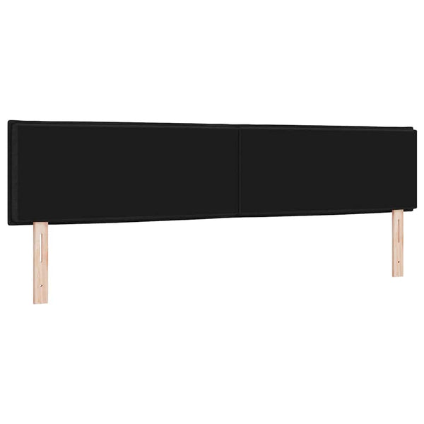 vidaXL LED Headboard with LED Light Strips Black 200 cm Fabric