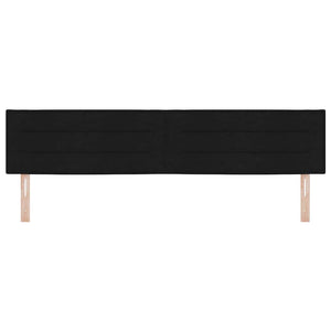 vidaXL LED Headboard with LED Light Strips Black 200 cm Fabric