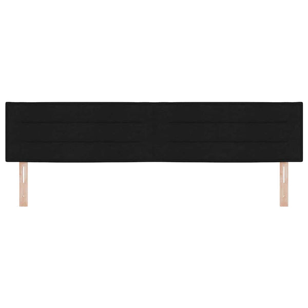 vidaXL LED Headboard with LED Light Strips Black 200 cm Fabric