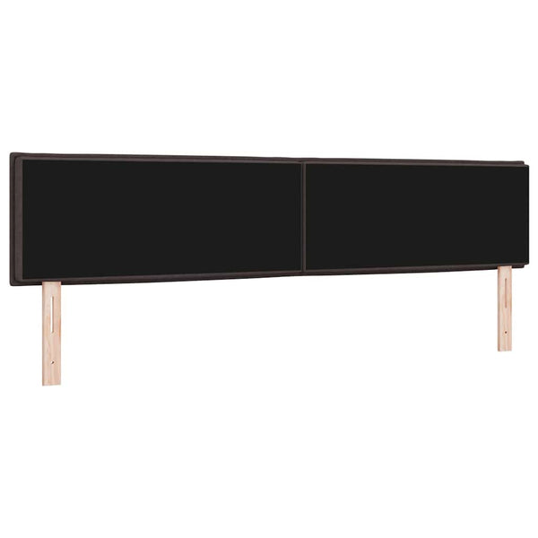 vidaXL LED Headboard with LED Strips Dark Brown 200 cm Fabric