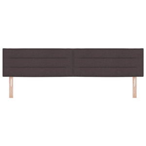 vidaXL LED Headboard with LED Strips Dark Brown 200 cm Fabric