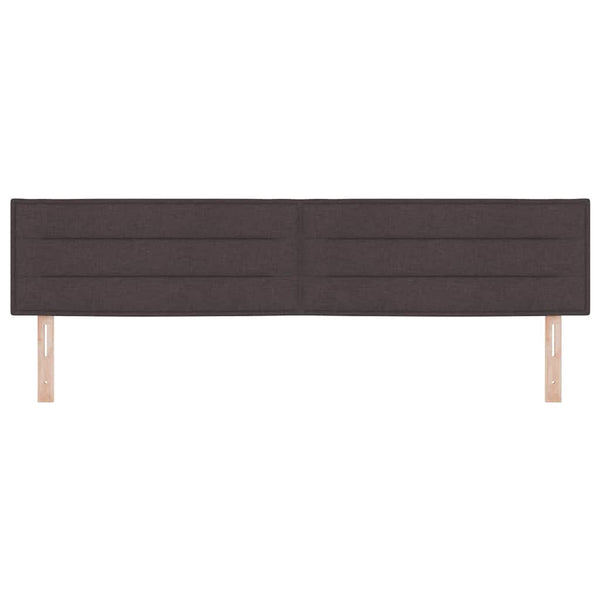 vidaXL LED Headboard with LED Strips Dark Brown 200 cm Fabric