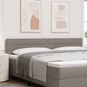 vidaXL LED Headboard with LED Light Strips Taupe 200 cm Fabric