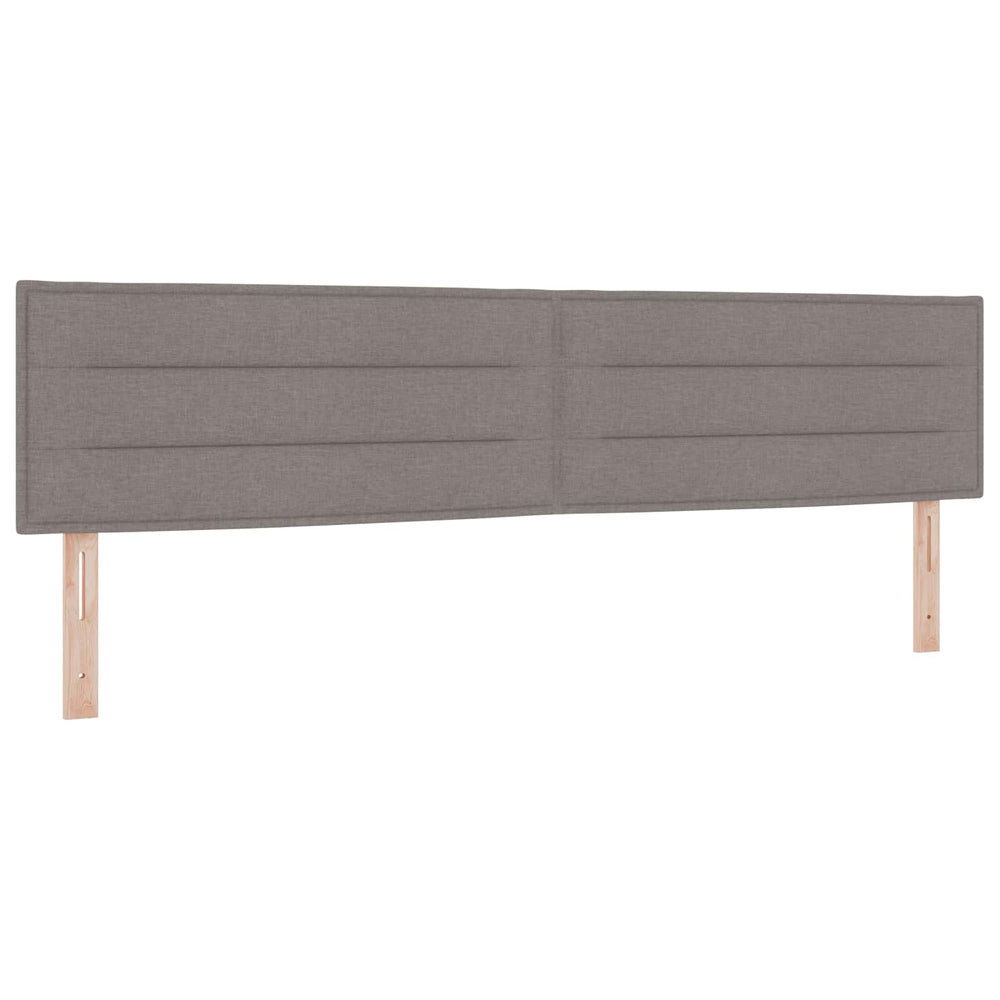 vidaXL LED Headboard with LED Light Strips Taupe 200 cm Fabric