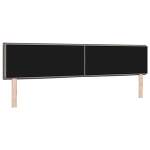 vidaXL LED Headboard with LED Light Strips Taupe 200 cm Fabric