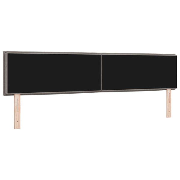 vidaXL LED Headboard with LED Light Strips Taupe 200 cm Fabric