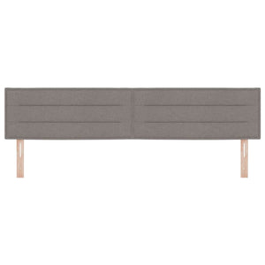 vidaXL LED Headboard with LED Light Strips Taupe 200 cm Fabric