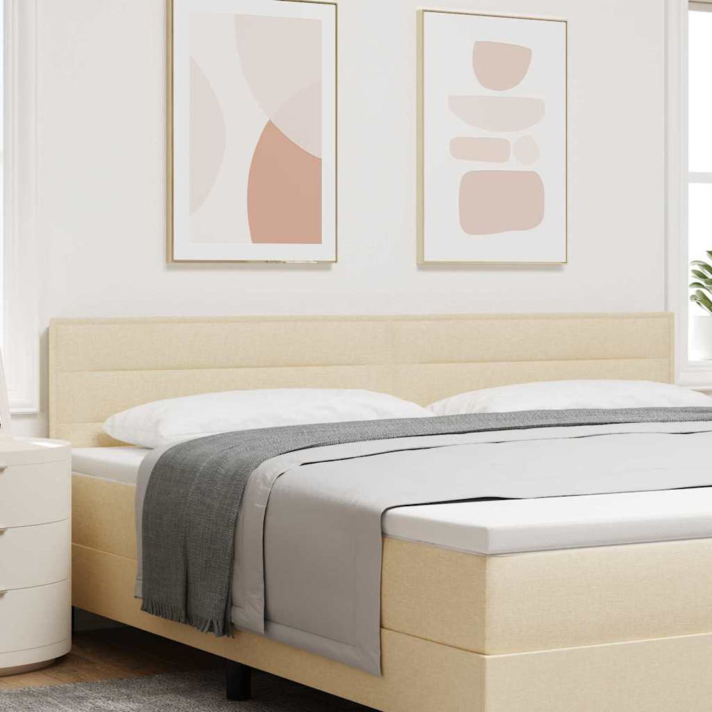 vidaXL Fabric Headboard with LED Strips Cream 200 cm
