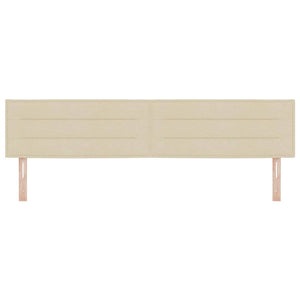 vidaXL Fabric Headboard with LED Strips Cream 200 cm