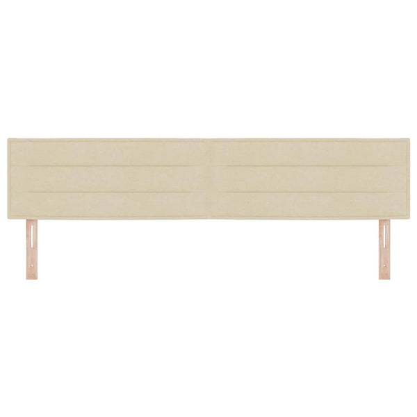 vidaXL Fabric Headboard with LED Strips Cream 200 cm