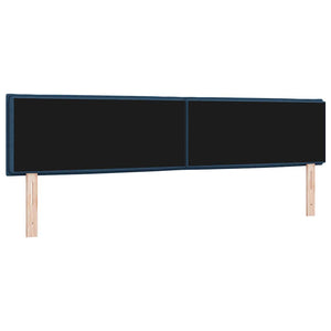 vidaXL LED Headboard with LED Light Strips Blue 200 cm Fabric