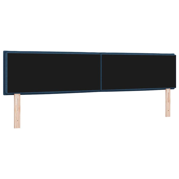 vidaXL LED Headboard with LED Light Strips Blue 200 cm Fabric