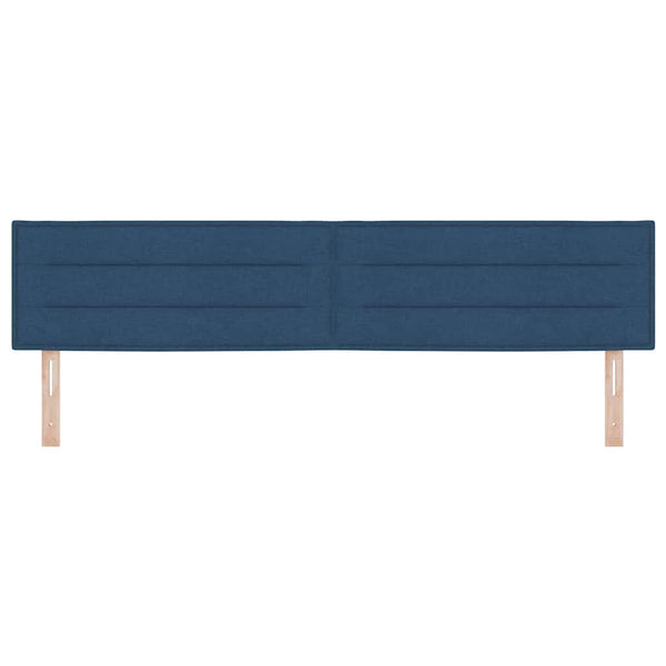 vidaXL LED Headboard with LED Light Strips Blue 200 cm Fabric