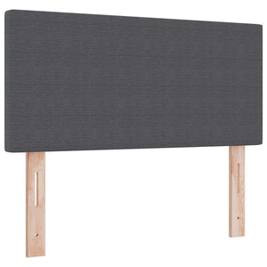 vidaXL LED Headboard with LED Strips Dark Gray 80 cm Corduroy